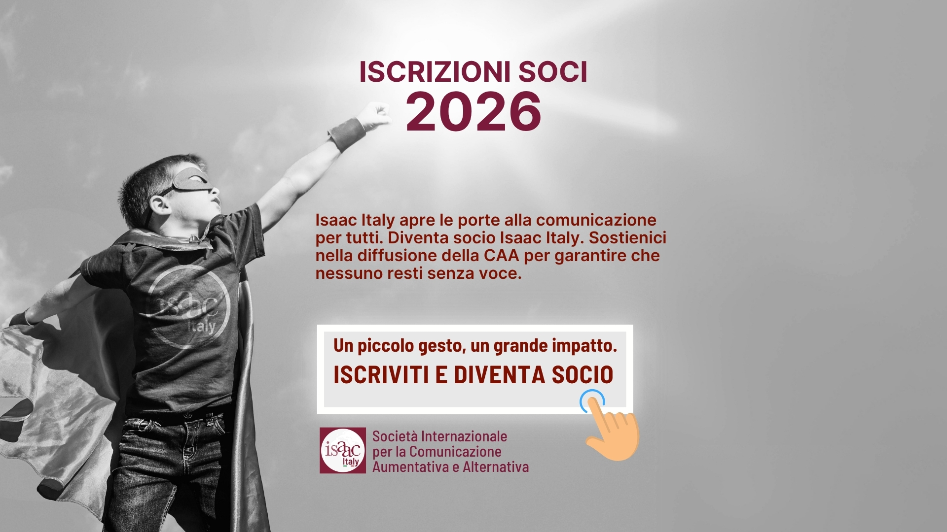 Un piccolo gesto, un grande impatto. ISCRIVITI E DIVENTA SOCIO